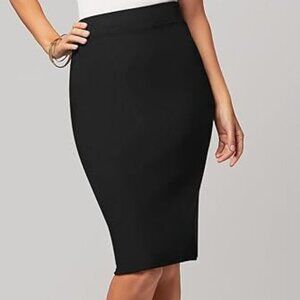 Conceited Stretch Women's Pencil Skirt - Pull On Midi Length Large